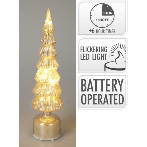 ALBERO VETRO SILVER LED 40CM2A